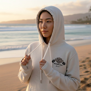 Harley-Davidson Women's Chase The Horizon Blue Oversized Hoodie