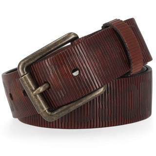 Harley-Davidson Men's Oversized Embossed Matte Gunmetal Finish Belt