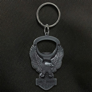 Harley-Davidson Up-Winged Eagle Heavy-Duty Bottle Opener Key Chain, Antique Nickel Finish