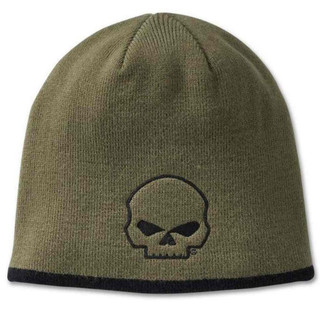 Harley-Davidson Willie G Skull Logo Knit Beanie Cap - Green