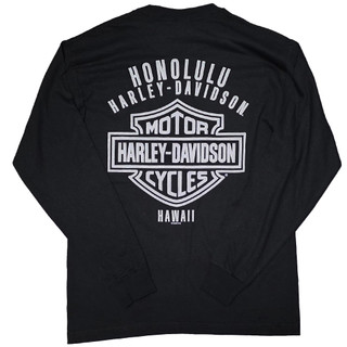 Harley Davidson USA Flag L/S Tee ハーレーロンT Harley-Davidson Men's Flag Fly Long Sleeve T-Shirt - Black
