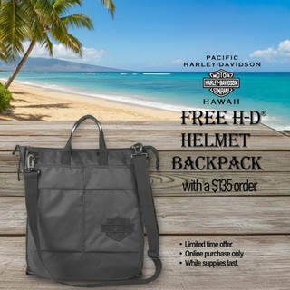 Harley-Davidson Free H-D Helmet Backpack with a $135 order