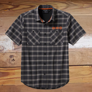 Harley-Davidson Men's H-D Tech Vented Stretch Comfort Plaid Shirt