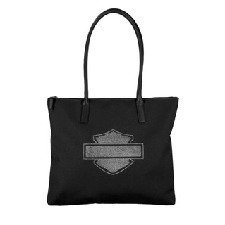 Harley Davidson Women's Open B&S Rhinestone Flat Tote Bag