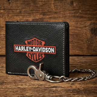 Harley-Davidson Men's B&S Embroidered Billfold Wallet