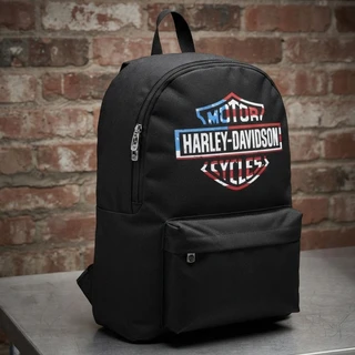Harley-Davidson Bar & Shield Americana Durable Backpack showing front view and Americana graphics