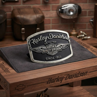 Harley-Davidson H-D Bar & Shield Wings Belt Buckle