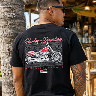 Harley-Davidson Men's Flag Fly Long Sleeve T-Shirt - Black