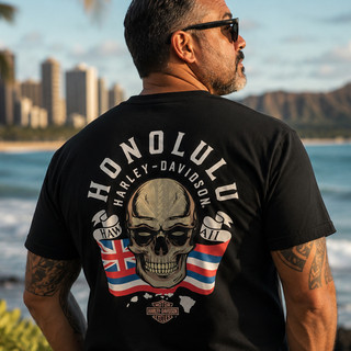 Harley-Davidson Men's Torches 2.0 with Hawaiian State Flag Long