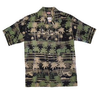 Exclusive Pacific Harley-Davidson Hawaii button-down shirt. Harley-Davidson Men's Ocean Ride Aloha Shirt.