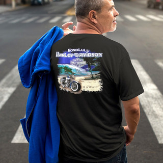 Harley-Davidson Men's Beach Bike T-shirt