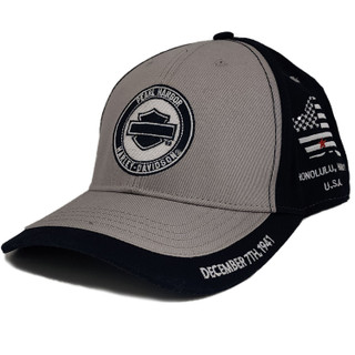 Hawaii Harley-Davidson Pearl Harbor Stalwart Grey Cap