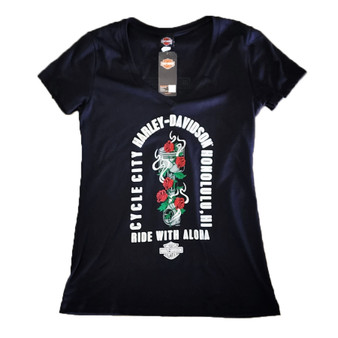 Harley-Davidson Women's Piston Rose T-shirt