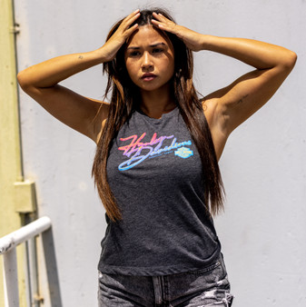 Harley-Davidson Hawaii タンクトップ Vintage Art Black Harley-Davidson Tank Top Honolulu Hawaii