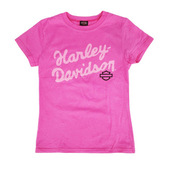 Harley-Davidson Girl's Beauty Script Crew-Neck T-shirt