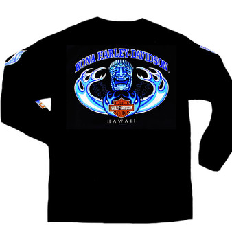 日本未入荷!【Harley Davidson】TIKI WAVE Tシャツ(送料込) Hawaii Tiki Wave Harley-Davidson T-shirt