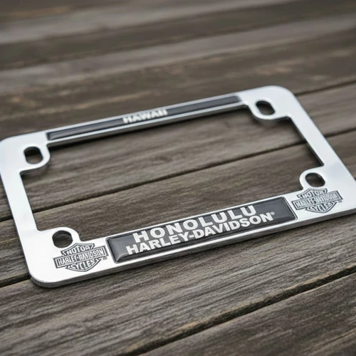 Harley-Davidson Motorcycle License Plate Frame Honolulu