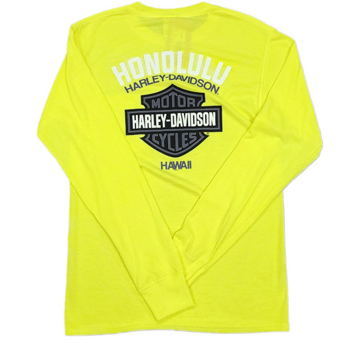 Harley-Davidson Men's HD Original Long Sleeve Safety Yellow T-Shirt