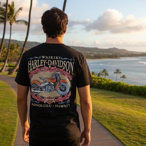 Harley-Davidson Men's Plumeria Panhead T-shirt