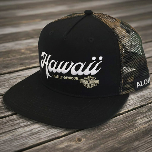Exclusive Pacific Harley-Davidson Hawaii Design. Harley-Davidson Rep Hawaii Cap.
