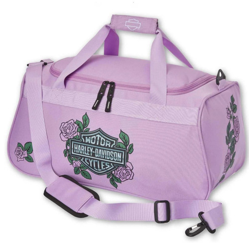 Harley-Davidson Bar & Shield Logo Roses Graphic Durable Duffel Bag