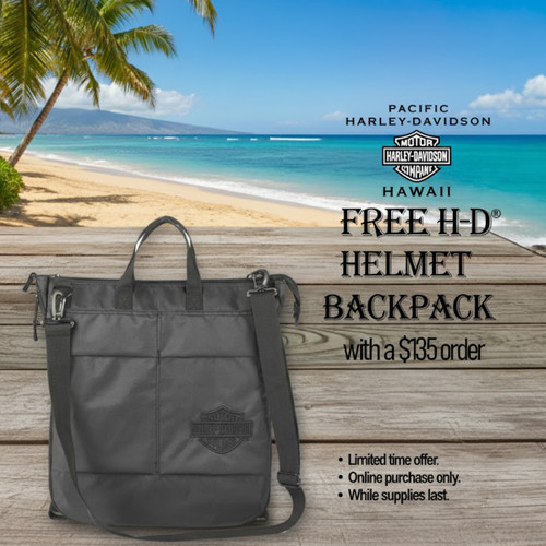 Harley-Davidson Free H-D Helmet Backpack with a $135 order