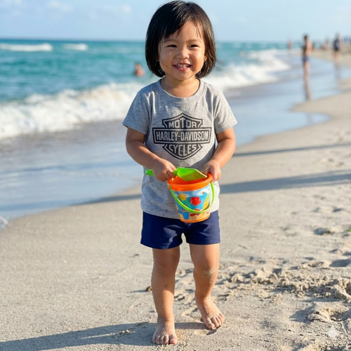 Harley-Davidson Girl's Glitter Bar & Shield Tee