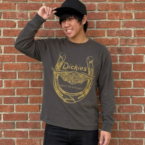 Harley-Davidson Men's Dickies x H-D® Winged Horseshoe Long Sleeve Shirt