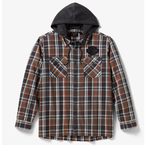 Harley-Davidson Men's Vintage Long Sleeve Hooded Shirt