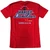 Rear view of Harley-Davidson Men's Service Station T-Shirt in Red displaying retro Service Station graphic and Honolulu HI text