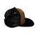 Side view of Harley-Davidson Pacific Turbine Mesh Back Cap showing black mesh panels and flat visor profile