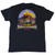 Rear view of Harley-Davidson Men's Volcano Bike T-Shirt in Black displaying erupting volcano and motorcycle back graphic