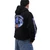 Back view of Harley-Davidson Men's Tiki Wave Zipped Jacket showing blue Tiki wave graphic by local Hawaii designer