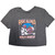 Front view of the grey heather Harley-Davidson Women's Protea Cropped Tee with the Ride Aloha graphic