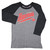 Front view of woman wearing Harley-Davidson Women's Uila Baseball Tee on Hawaiian beach