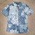 Harley-Davidson Men's Blue Island Patchwork Hawaii Exclusive Button-Up Aloha Shirt – Tailored Fit