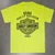 Rear view of Harley-Davidson Men's Kona Pennant Pocket T-Shirt in Safety Green displaying Bar and Shield back graphic