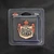 Close-up of the royal crown and Hawaiian Coat of Arms design enamel pin featuring Aloha Harley-Davidson Hawaii lettering