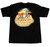 Rear view of Harley-Davidson Men's Waikiki Surfboard T-Shirt in Black displaying motorcycle and surfboard beach graphic