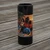 Front view of Harley-Davidson Hula Girl Tall Shot Glass featuring hula dancer motorcycle graphic on black ceramic
