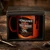 Harley-Davidson Genuine Oil 18 oz Orange and Black Ceramic Mug showing front graphic and sculpted oil drip accents