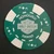 Rear view of Harley-Davidson Tiki Guy Poker Chip in Green showing Honolulu Hawaii Bar and Shield logo