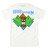 Rear view of Harley-Davidson Men's Tiki Waikiki T-Shirt in White displaying carved tiki back graphic