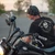 Rear view of Harley-Davidson Men's Ride in Paradise Black T-Shirt displaying skull in helmet and Oahu Ride in Paradise back graphic