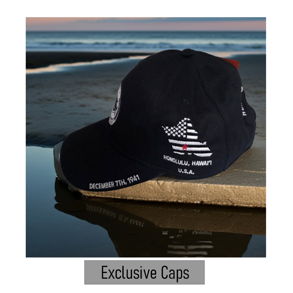 Exclusive Pacific Harley-Davidson Hawaii Design. Harley-Davidson Pearl Harbor Stalwart Cap - new version in black - baseball cap, adjustable Velcro back snap cap.