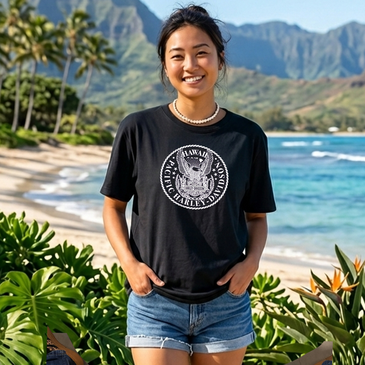 Harley-Davidson Women's Aloha Crest Boxy T-Shirt