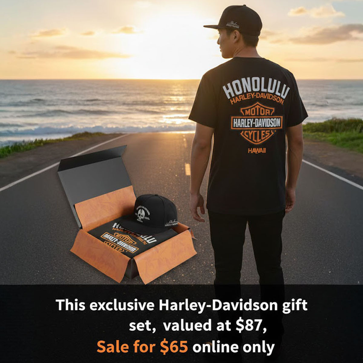 Harley-Davidson Men's H-D Original T-Shirt & Cap Set