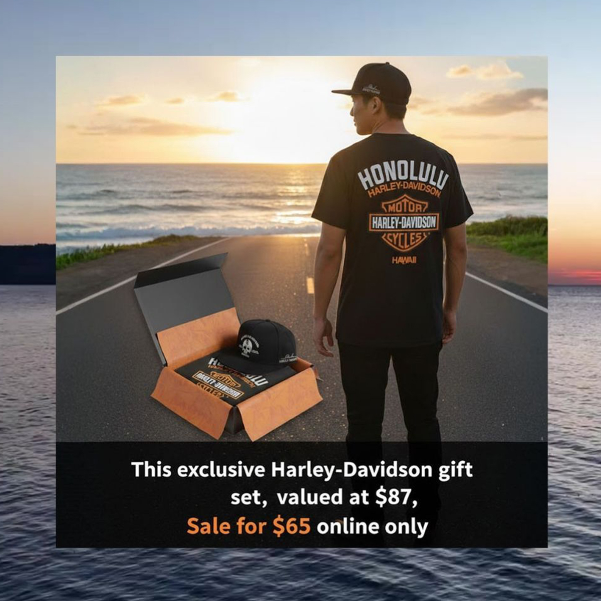 Harley-Davidson Men H-D Original T-Shirt & Cap Set