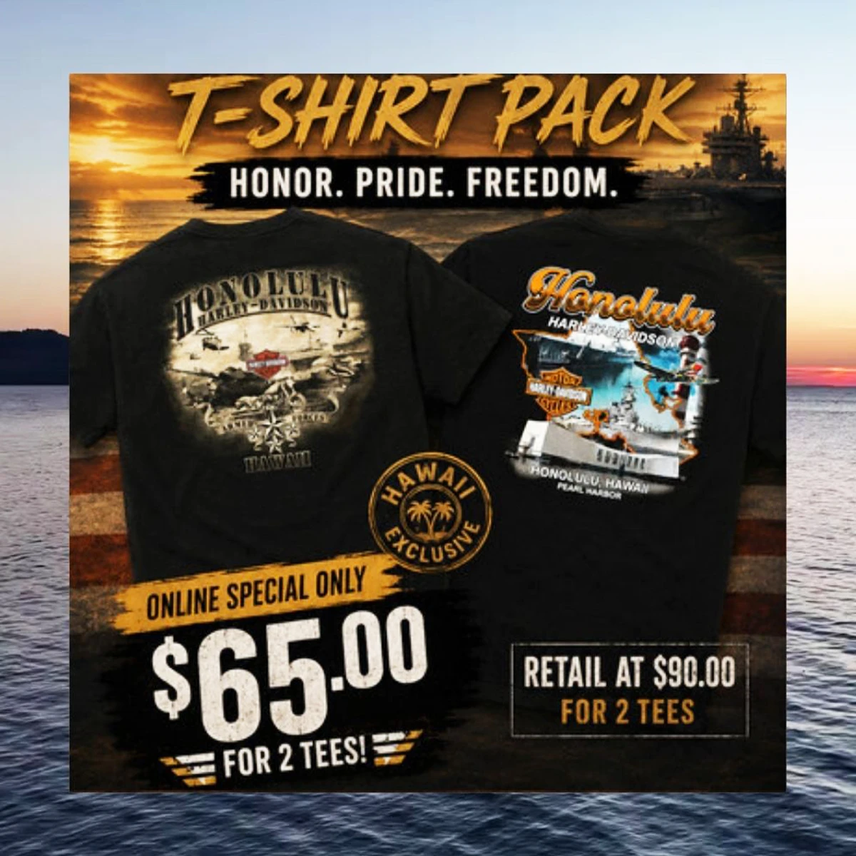 Harley-Davidson "The Honor" T-Shirt Pack - Set of 2 Tees