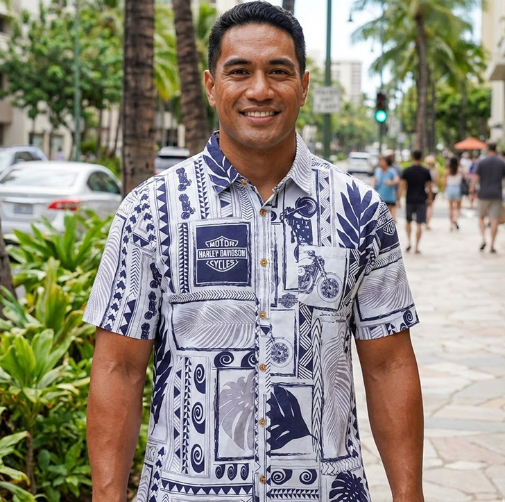 Harley-Davidson Men's Boxed Up Aloha Shirt (Tailored Fit)